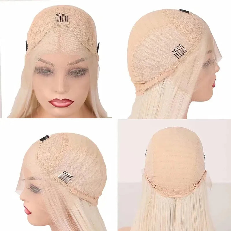 AIMEYA 613 Blonde Lace Front Wig Long Natural Wave Synthetic Hair