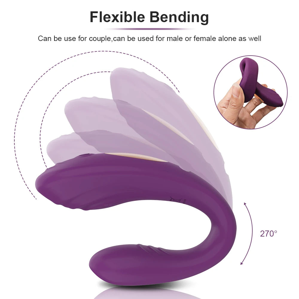 Wireless Remote Control Vibrator U Shape Clitoris Stimulator Wearable Sex Toy