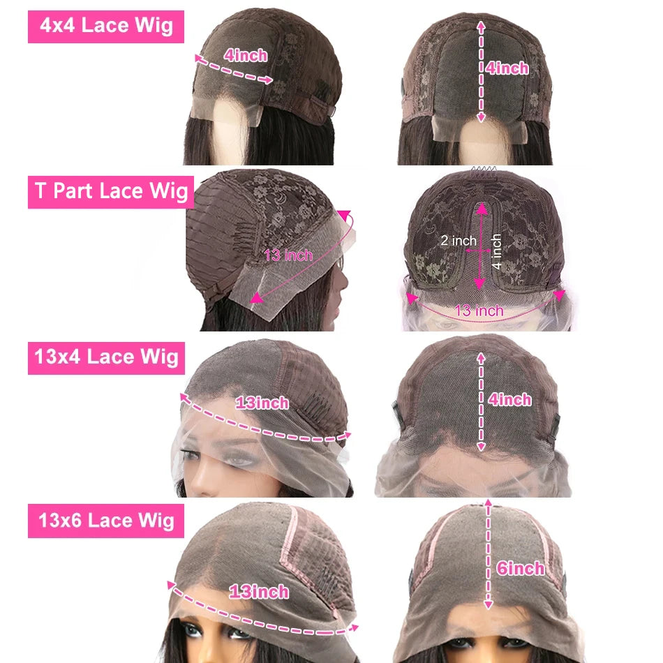 Nicelight Water Wave Transparent 13x6 Lace Frontal Wig Pre Plucked
