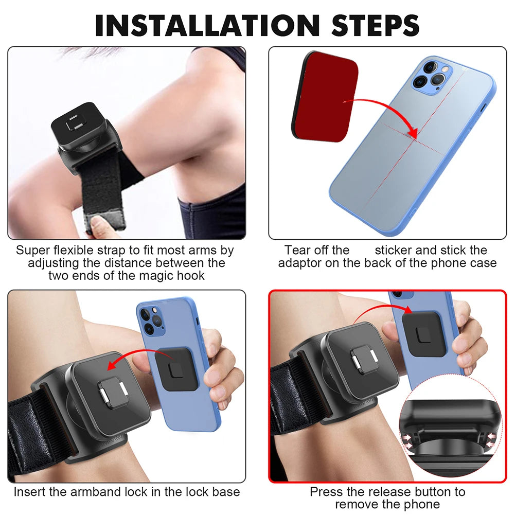 Universal Wristband Cellphone Holder Removable Accessories for Outdoor Sports