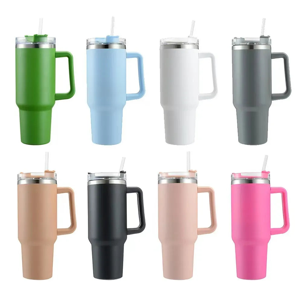 40oz Stainless Steel Double Wall Tumbler With Handle Wholesale Bulk