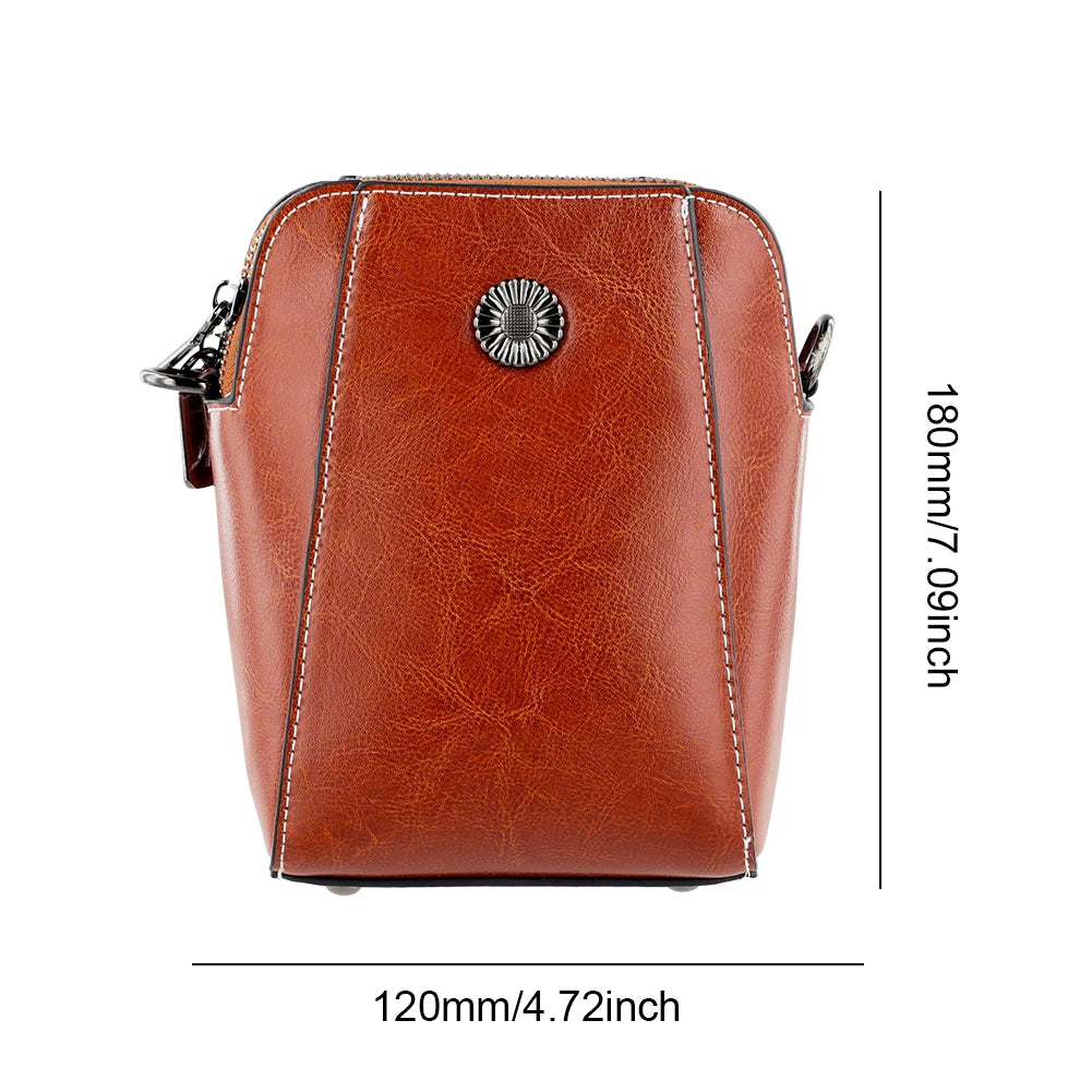 Genuine Leather Mini Strap Shoulder Bag