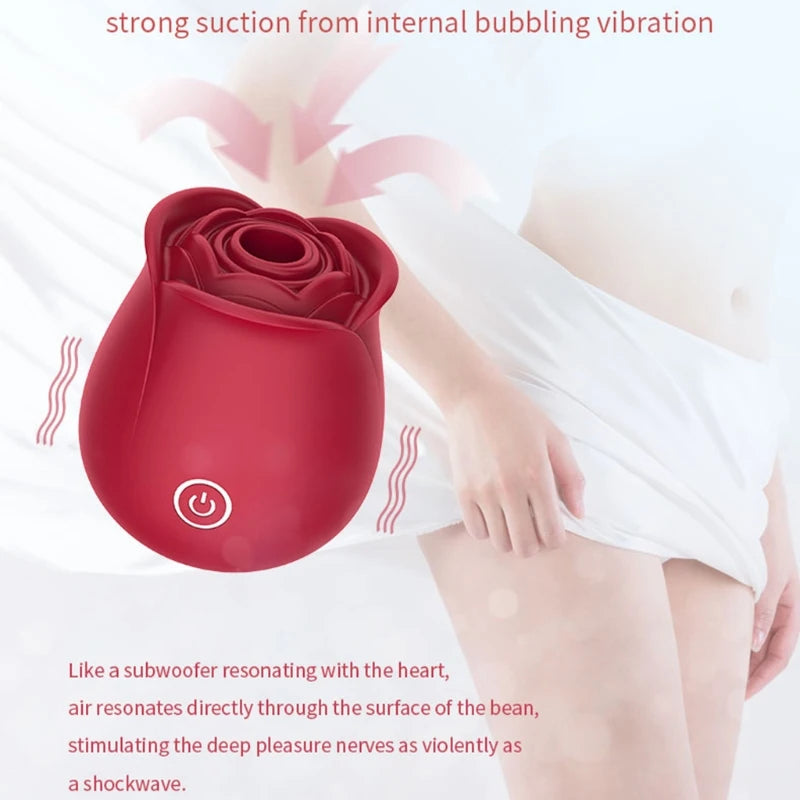 Clitoris Stimulation Adult Sex Toy Sexy Rose Flower Shape Toy Vibrator for Women