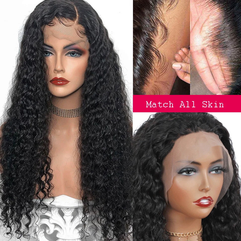 Nicelight Water Wave Transparent 13x6 Lace Frontal Wig Pre Plucked