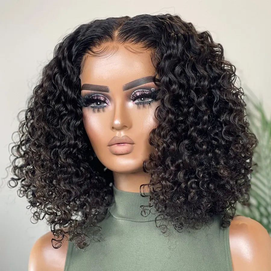 Short Bob Lace Frontal Wig 13x4 Deep Wave