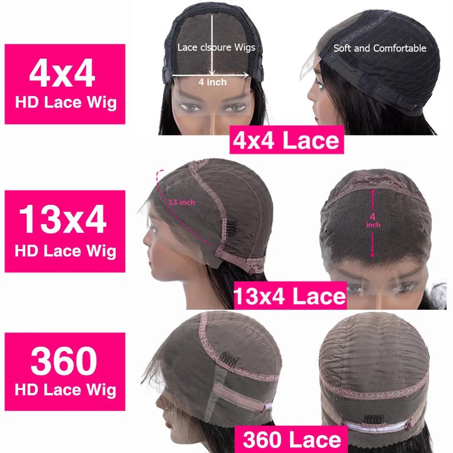Brazilian Bone Straight Transparent Lace Front Wig