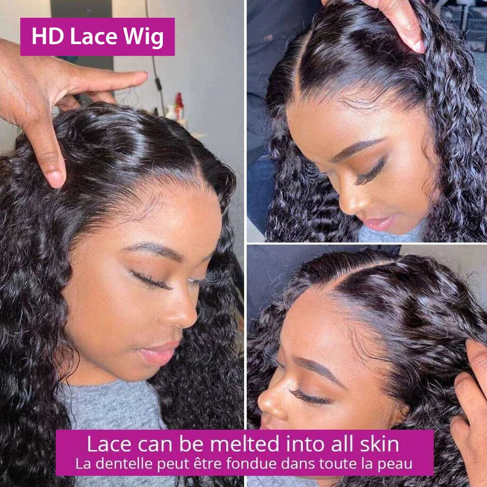 Nicelight Water Wave Transparent 13x6 Lace Frontal Wig Pre Plucked