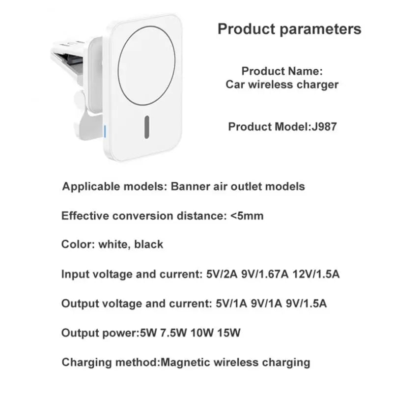 Magnetic Car Air Vent Stand Universal Wireless Charger