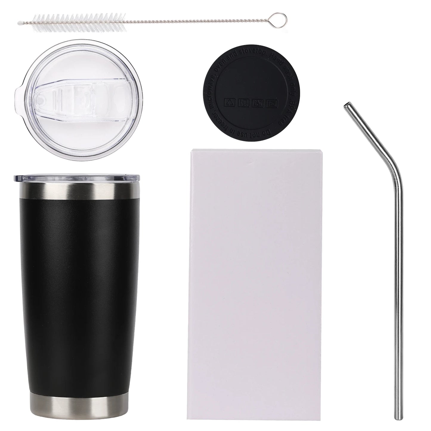 USA warehouse(6 Pack) 20oz Tumbler with Lid And Metal Straw