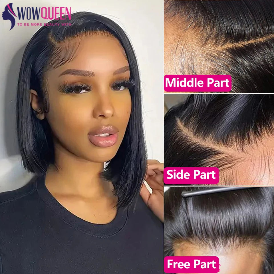 Wear And Go Bob Wig Ready To Wear Straight Short Bob Hair Wig