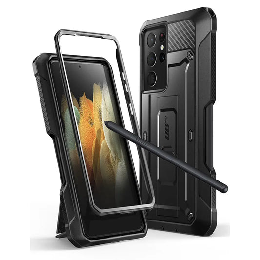 Samsung Galaxy S21 Ultra 5G Case (2021 Release) Pro Full-Body Dual Layer Holster Kickstand with S Pen Slot