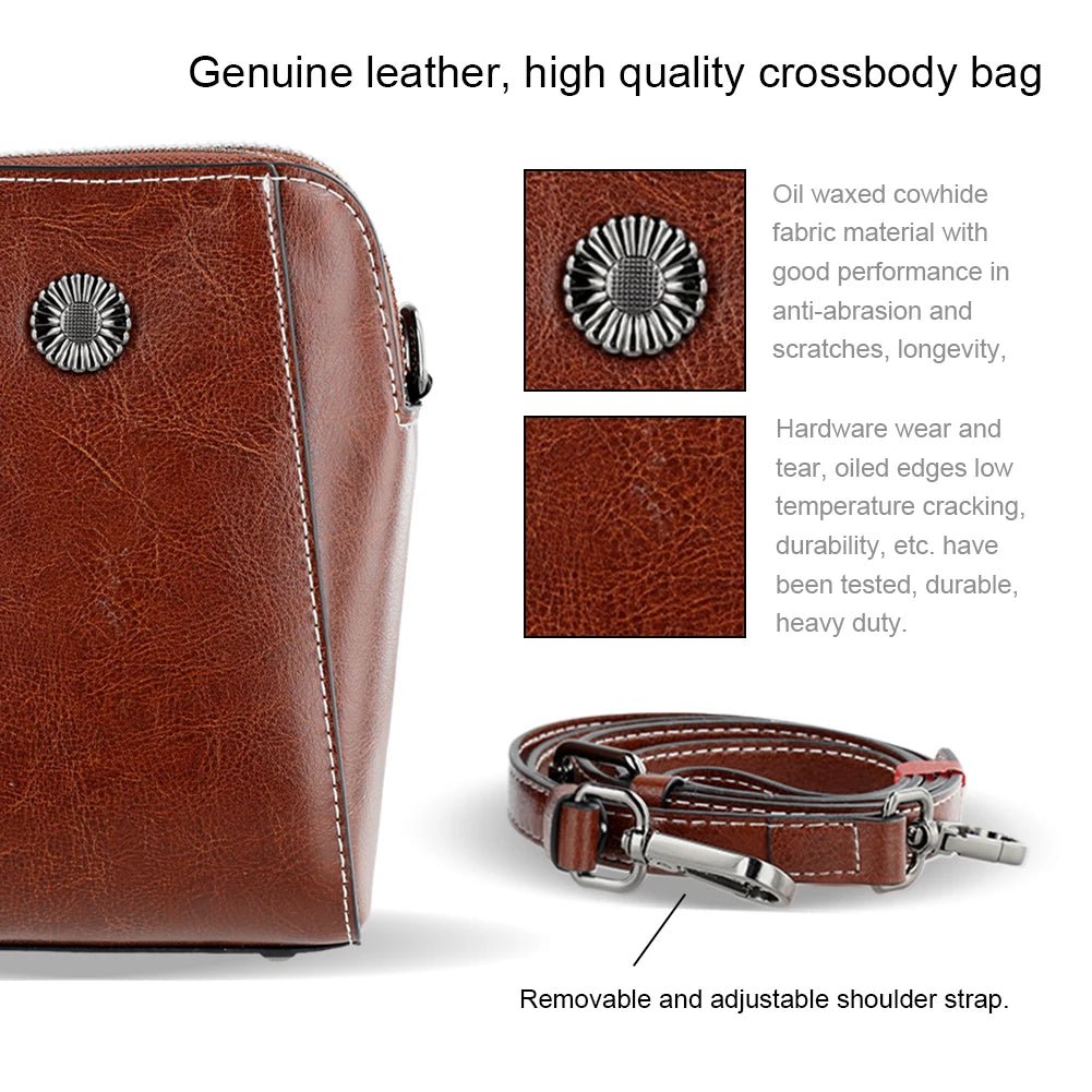 Genuine Leather Mini Strap Shoulder Bag