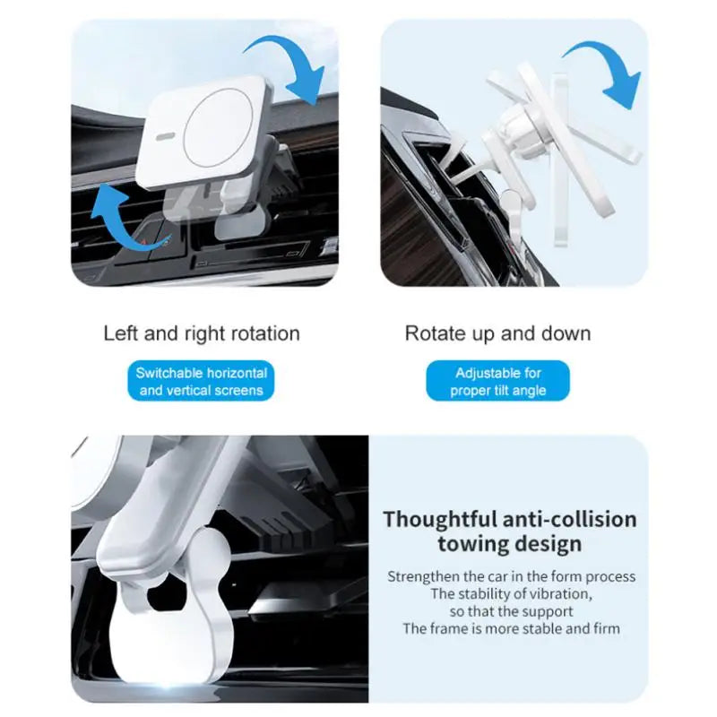 Magnetic Car Air Vent Stand Universal Wireless Charger